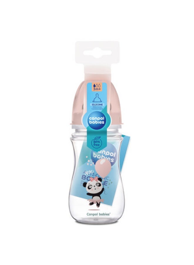 Canpol babies Easystart Anti-colic Wide Neck Bottle 240ml PP EXOTIC ANIMALS pink 3M+ - Image 2
