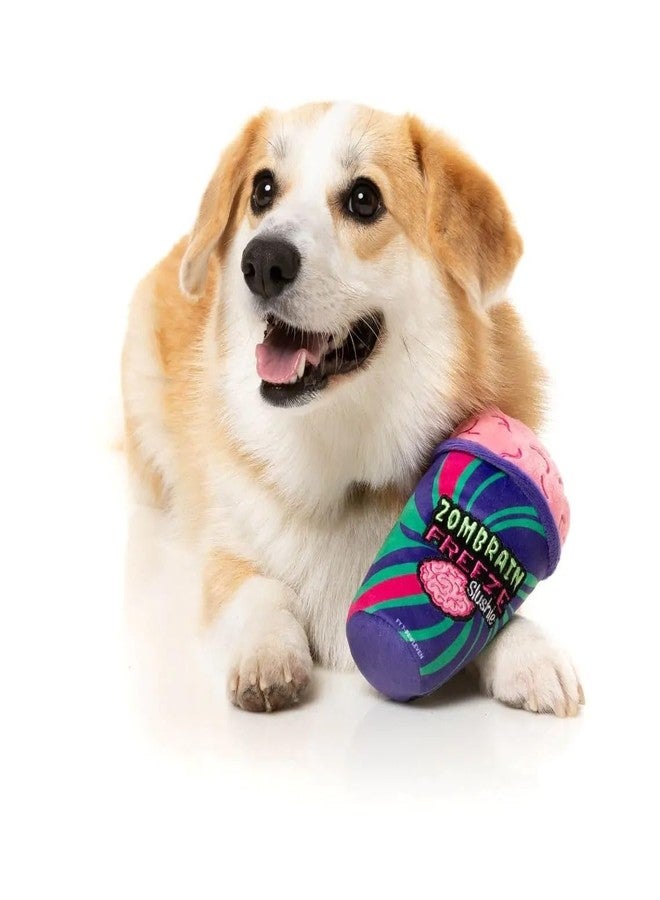 Fuzzyard Spooky Halloween Themed Plush Dog Toy Drinks for Small, Medium, Large Breed Dogs (Zombrain Freeze Slushie) - Image 3