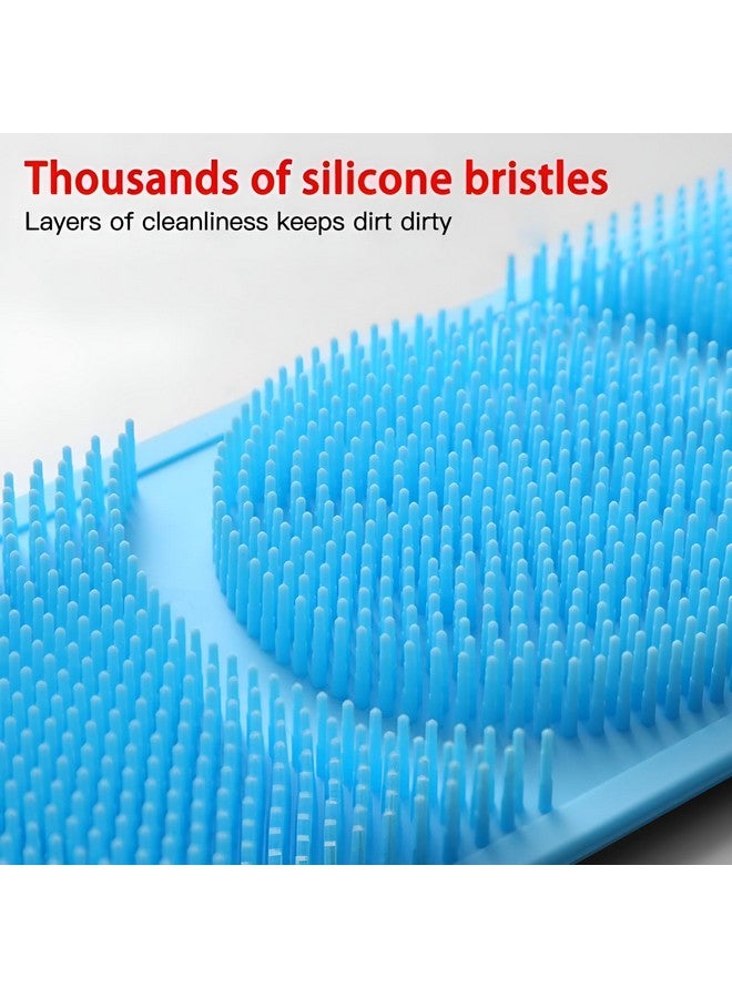 HOMEZSTYLE Silicone Body Scrubber Double Side Bathing Brush for Skin Deep Cleaning Massage, Dead Skin Removal (pack of 2) - Image 3