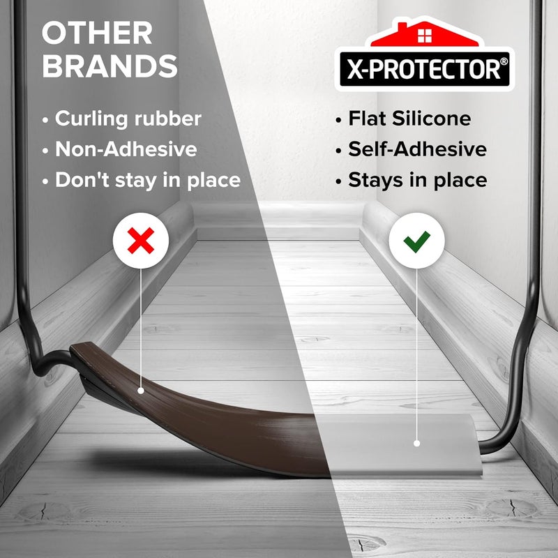 X-Protector Floor Cord Cover - 5’ Overfloor Cord Protector - Self-Adhesive Power Cable Protector - Silicone Cord Protector - Ideal Extension Cord Cover to Protect Wires On Floor (60 in) - Image 3