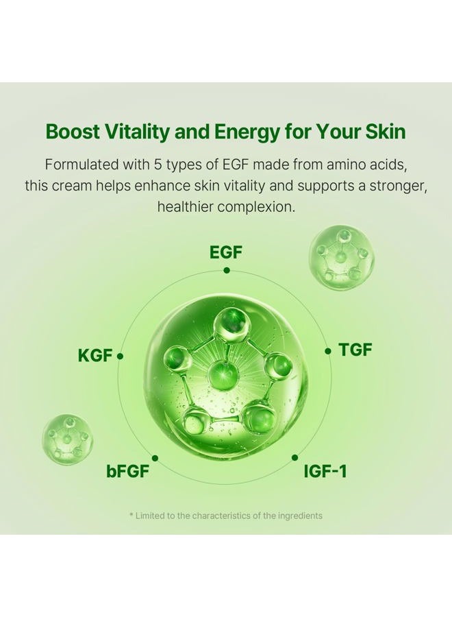Avca EGF Cica Repair Cream 100 mL (3.38 fl oz) – Fragrance-Free Moisturizer for Sensitive Skin with Centella & Aloe, Fast-Absorbing, Dermatologist-Tested, K-Beauty - Image 4
