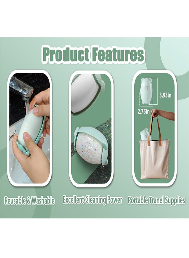 Reusable Lint Roller Ball, Mini Extra Sticky Lint Roller for Travel, Portable Hair Cleaner Washable Sticky Pet Hair Removal Tool, Travel Size Gel Lint Roller Ball for Clothes Furniture  - Image 2