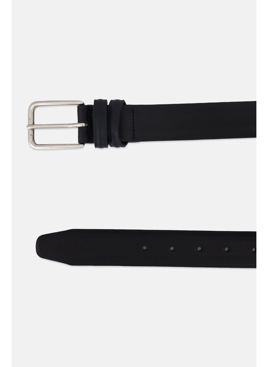 DOCKERS - Men Plain Leather Belt, Black - Image 1