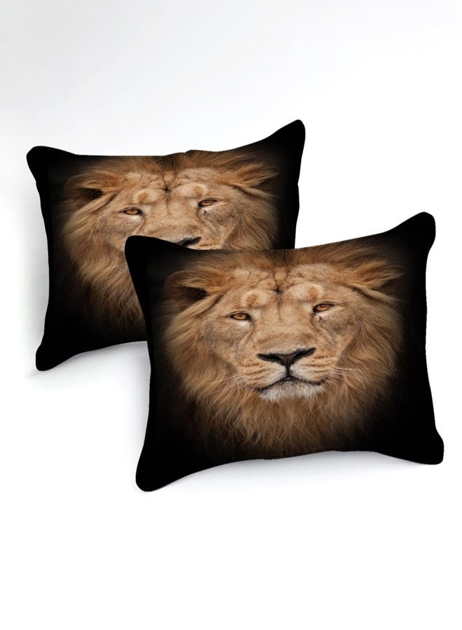 Bedorm Lion Comforter Set Queen Size Wild Animal Bedding Comforter Set Black Lion Safari Wildlife Theme 3D Animal Pattern Boys Teens Kids African Down Comforter Queen Size Bed Set - Image 4