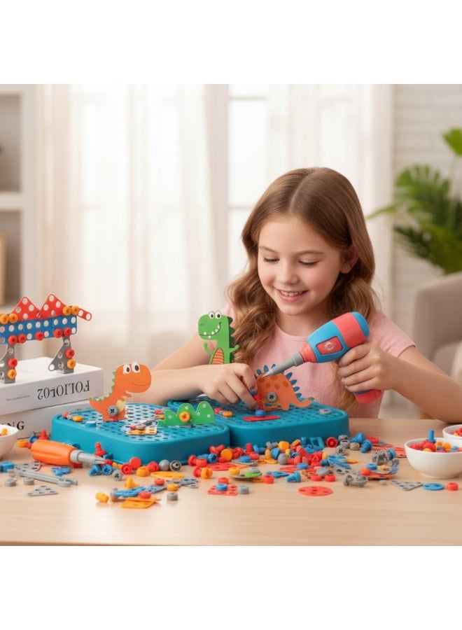 Simulation Screw Toolbox Electric Drill DIY Disassembly Electric Drill Assembly Puzzle Toy Pretend Play Drill Tools Toys Set - Image 3