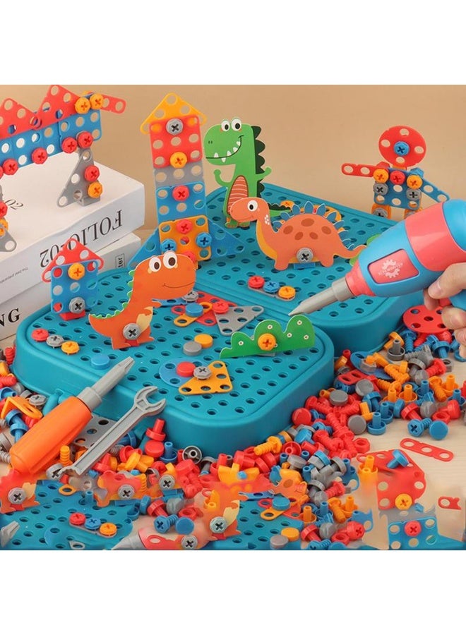 Simulation Screw Toolbox Electric Drill DIY Disassembly Electric Drill Assembly Puzzle Toy Pretend Play Drill Tools Toys Set - Image 4