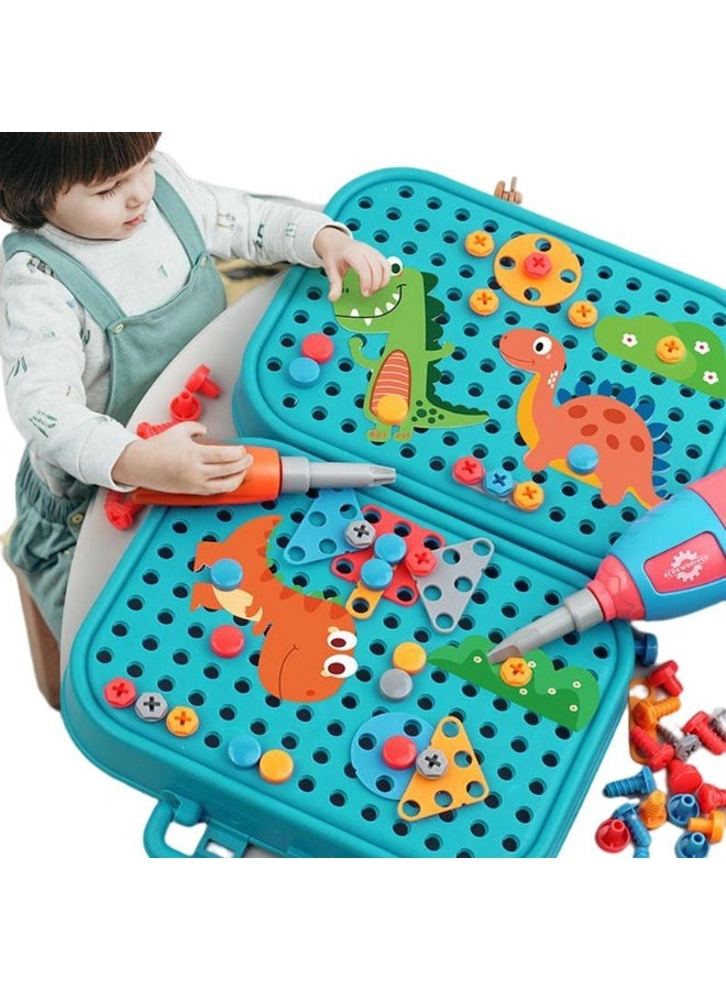 Simulation Screw Toolbox Electric Drill DIY Disassembly Electric Drill Assembly Puzzle Toy Pretend Play Drill Tools Toys Set - Image 5