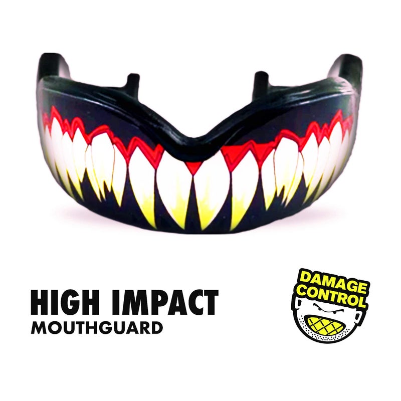 DAMAGE CONTROL حارس الفم عالي التأثير من DAMAGE CONTROL، حراس الفم للرياضات، الملاكمة، دربي التزلج، الهوكي، لاكروس، حارس الفم، حراس الفم مع ملاءمة فائقة وحماية ضد الصدمات (للبالغين، SymBite 2.0) - Image 4