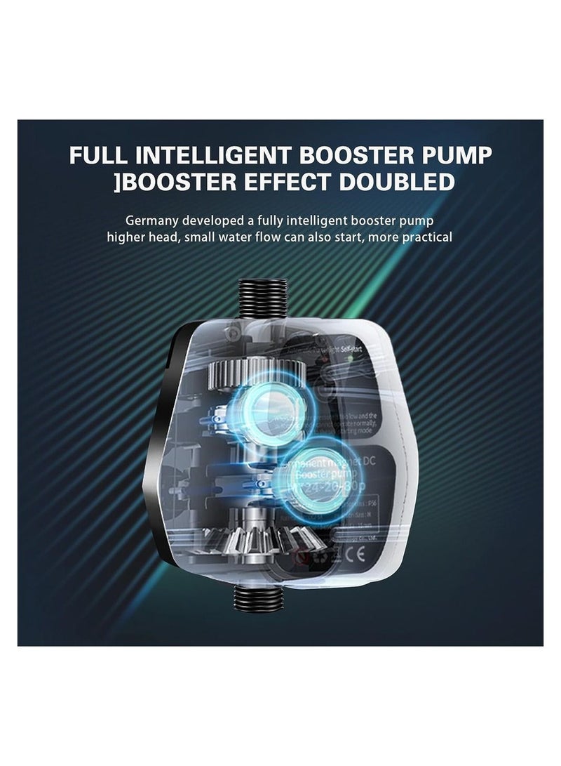 Y&D Water Booster Pump, 24V DC Automatic Pump with AC Power Adapter, 80W Shower for Home Faucet Bathroom Heater  - Image 2