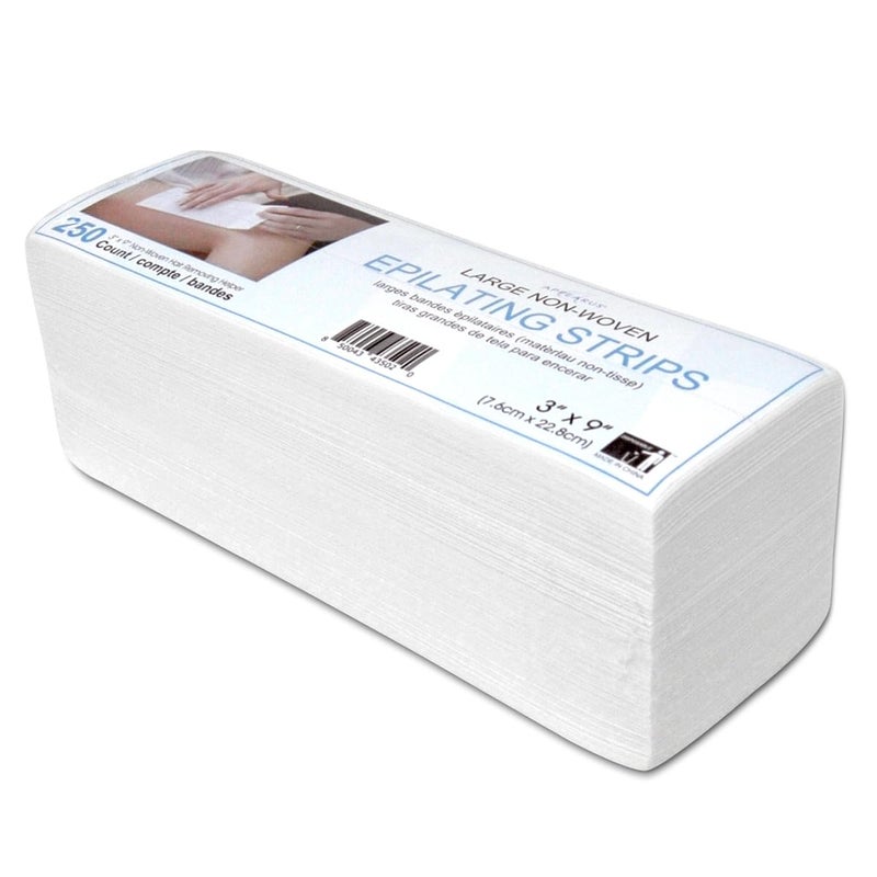Appearus 250-Count Large 3x9 Non-Woven Waxing Strips â€“ 90 gsm Tear-Resistant, Lint-Free Epilating Strips for Face & Body â€“ Compatible with All Soft Waxes â€“ Professional Spa-Grade Hair Removal - Image 1
