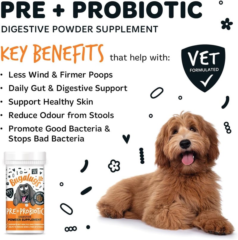 Bugalugs Pre & Probiotic Digestive Supplement for Dogs - 80G - Image 2