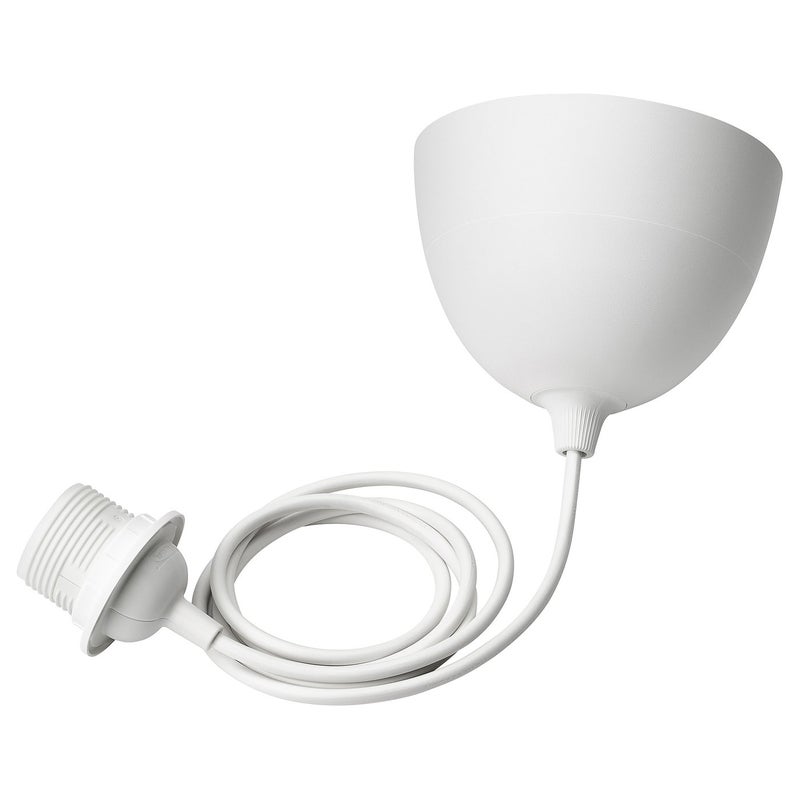 Baitique Pendant Lamp Cord Set, White, 1.4 m, E27, Recycled Plastic - Image 1