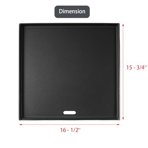 Charbrofire 16.3 x 15.8” Griddle Flat Top 7672 Grill Replacement Parts for Weber Genesis E-325S S-325S SX-325S EX-325S Spirit 200 300 Series Genesis II 300 II 400 Series Smokefire EX4 EX6 Accessories Cast Iron - Image 3