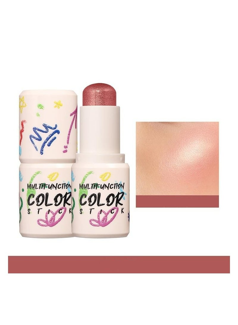LANGMANNI 4-Color Blush Stick: Long-lasting, Natural, and Portable Cheek Makeup Stick (yacht lyfe#03, wdf-001) - Image 1