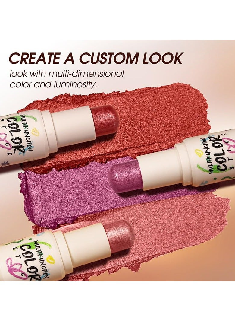 LANGMANNI 4-Color Blush Stick: Long-lasting, Natural, and Portable Cheek Makeup Stick (yacht lyfe#03, wdf-001) - Image 5