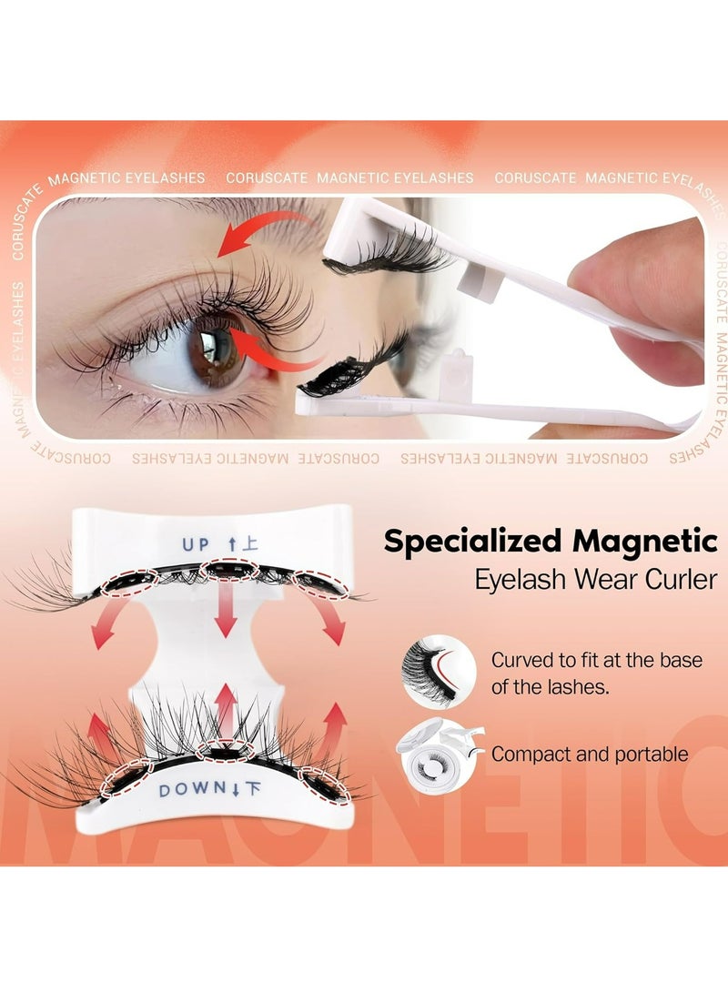 Generic 4pcs,Magnetic Eyelashes Cat Eye Lashes False Eyelashes Magnetic Lashes Natural Look with Applicator Reusable No Glue or Liner Needed Soft Magnetic Fake Eyelashes  - Image 5