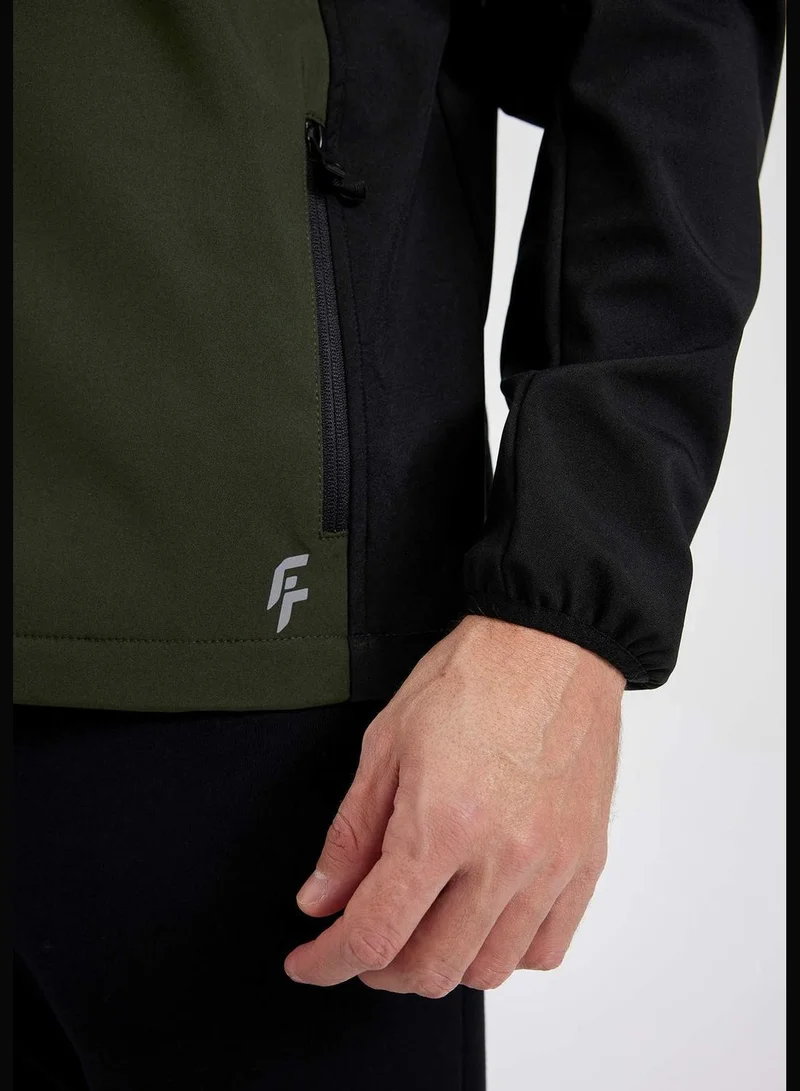 ديفاكتو Man Slim Fit Hooded Long Sleeve Jacket
