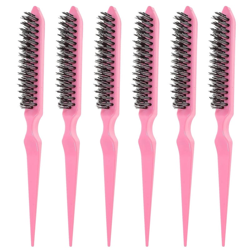 6pcs Three Row Teasing Comb Set Professional Hairdressing Pin Tail Combs for Styling and Updos Salon Hair Tools for Women and Men - Image 1