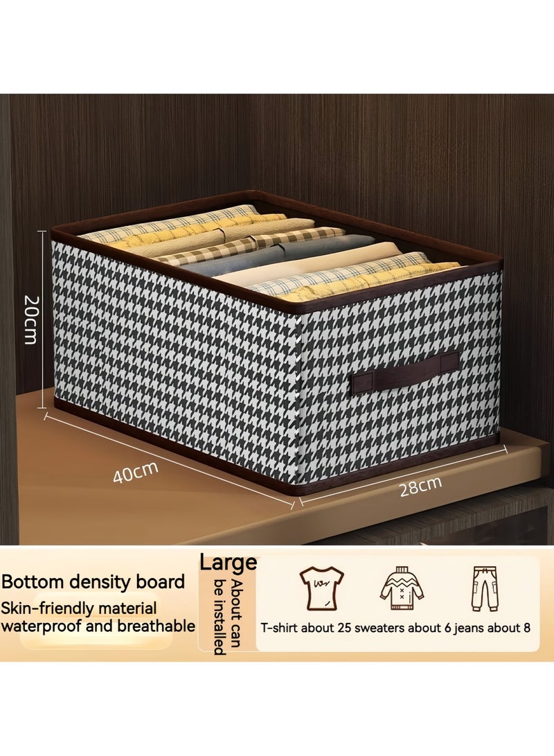 DRAVEN - GG Clothing storage box, jeans storage and organization box, dormitory miscellaneous storage basket, household wardrobe Steel Frame storage box Foldable Storage Box  - Image 5