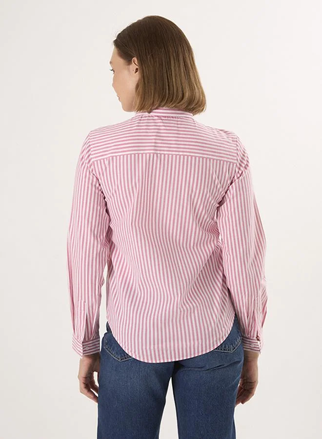 FELIX HARDY Pink Striped Long Sleeve Shirt for Women | Best Price UAE
