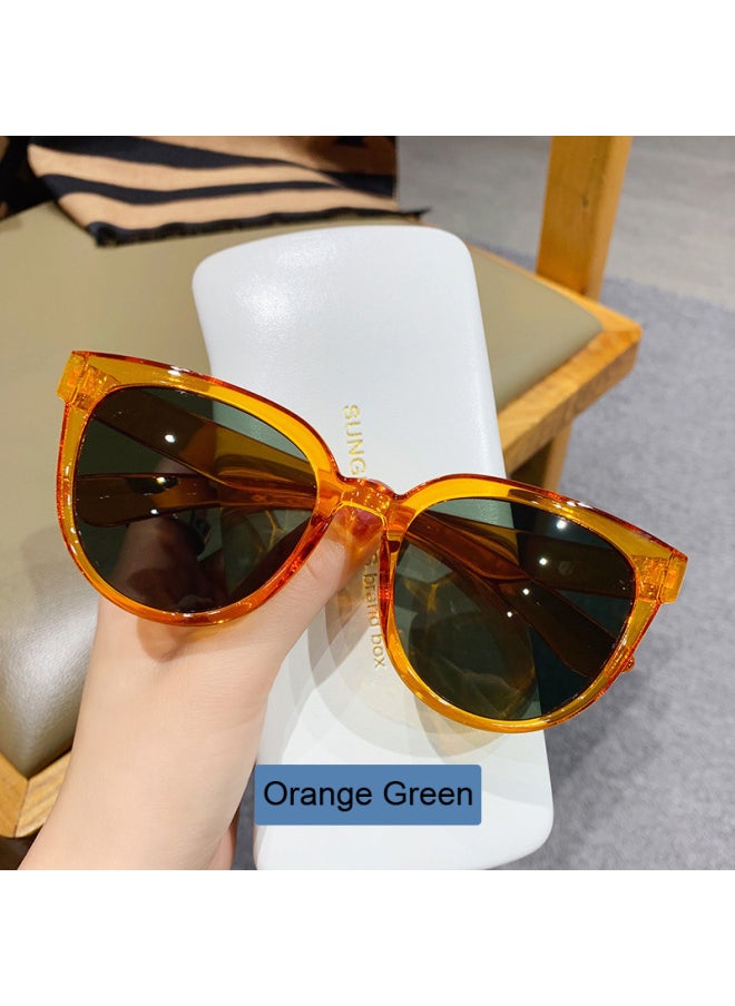 Generic - Fashion Cat Eye Sunglasses Woman Brand Designer Shades Oversized Retro Mirror Sun Glasses Female Clear Lens Vintage Gafas De Sol-Lenses Color:Black Gray - Image 1