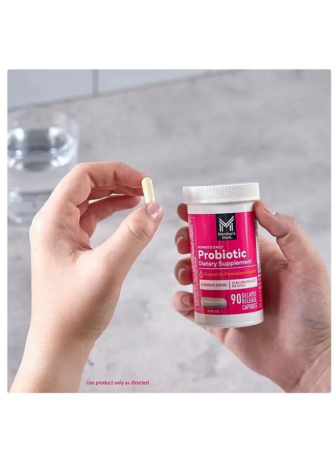 Member's Mark Members Mark Women's Daily Probiotic Supplement, 14 Strains, 25 Billion Live Cells, 90 Delayed Release Capsules - Image 4
