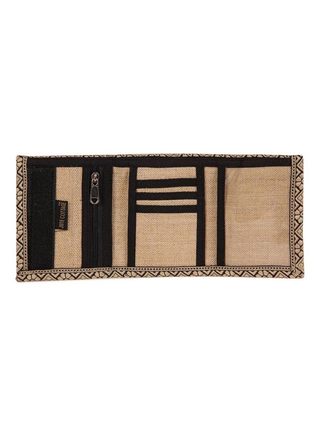 Jute Cottage محفظة جوت كوتاج ثلاثية الطي A-020-طبيعي - Image 2