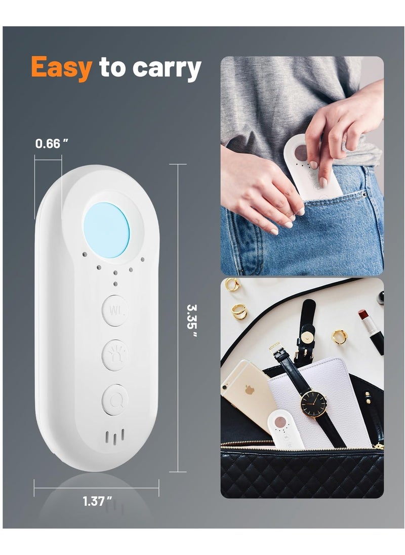Hidden Camera Detector & Wireless Signal Scanner, Infrared Spy Detector for Anti-Spy, Find Hidden Devices Cameras and GPS Tracker, Privacy Security for Travel, Car, Office, Hotel, White