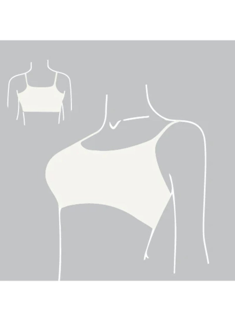 Milk Thin Strap Cotton Non Padded Soft Bra  - Image 5