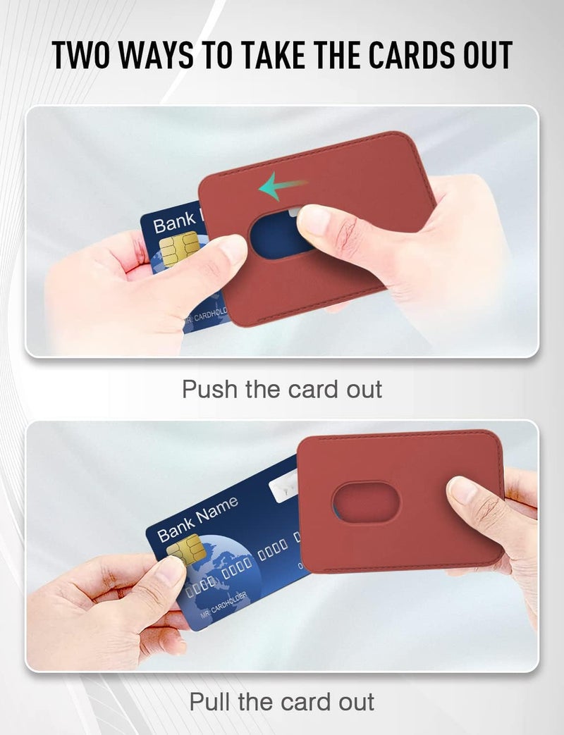 CONTACTS حامل محفظة بطاقات مغناطيسي متميز مصمم لـ MagSafe متوافق مع آيفون 16، آيفون 15، آيفون 14، آيفون 13، آيفون 12 (بني) - Image 3