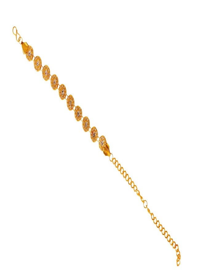 Suninow Golden Bracelet and Gold Plated Rakhi THALI Combo - Image 2