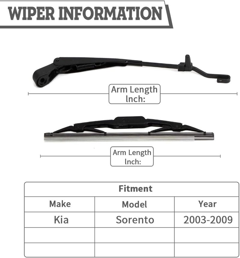 HODEE Rear Wiper Arm Blade Nut Set for Kia Sorento 2003-2009 - Image 2
