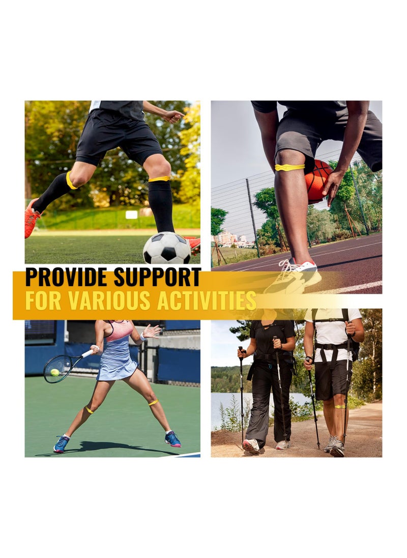 SYOSI Knee Strap Patella Support Knee Band for Patellar Tendon Pain Relief - Knee Brace for Tendonitis Jumpers Running Sports Basketball Men Women 2 Packs (Yellow)  - Image 4