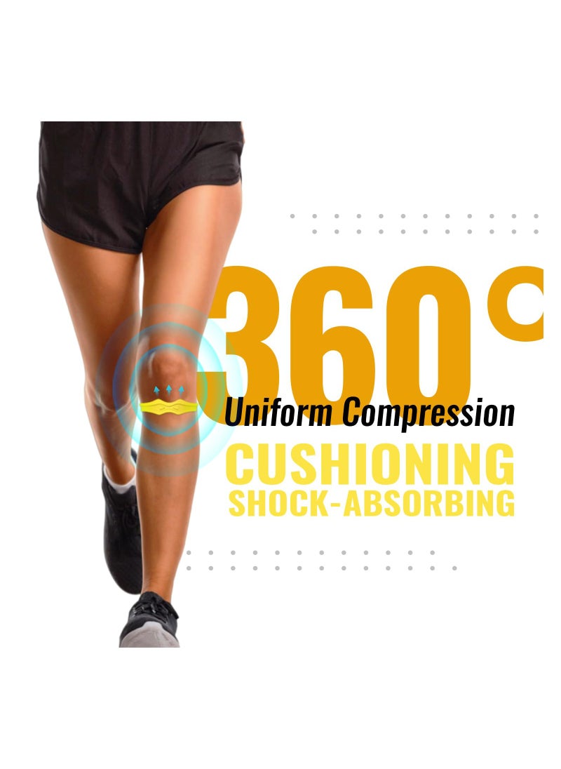 SYOSI Knee Strap Patella Support Knee Band for Patellar Tendon Pain Relief - Knee Brace for Tendonitis Jumpers Running Sports Basketball Men Women 2 Packs (Yellow)  - Image 3