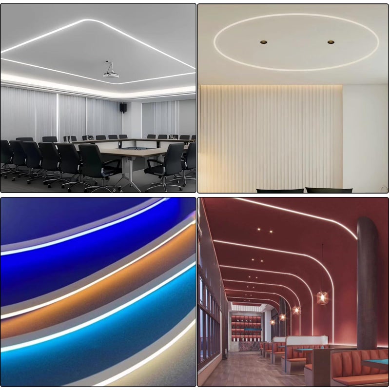 DGLILUAN 196inch Silicone LED Diffuser Channel, Flexible Waterproof Neon Rope Strip Light Tube Silicone Cover for 6mm Led Strip Lights for Living Room, Kitchen, Wall and Other Decoration (10 x 10mm) - Image 4