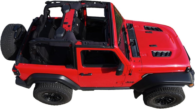 Koverz Neoprene Roll Bar Cover Padding Compatible with 2-Door Jeep Wrangler JL 2018-2023 (NOT 2024-2025) - Black - Image 1