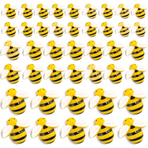 Tidponra 120PCS Bumble Bee Décor, Resin Honey Bees for Crafts, Small Plastic Bees Ornaments for Decorations - Image 1