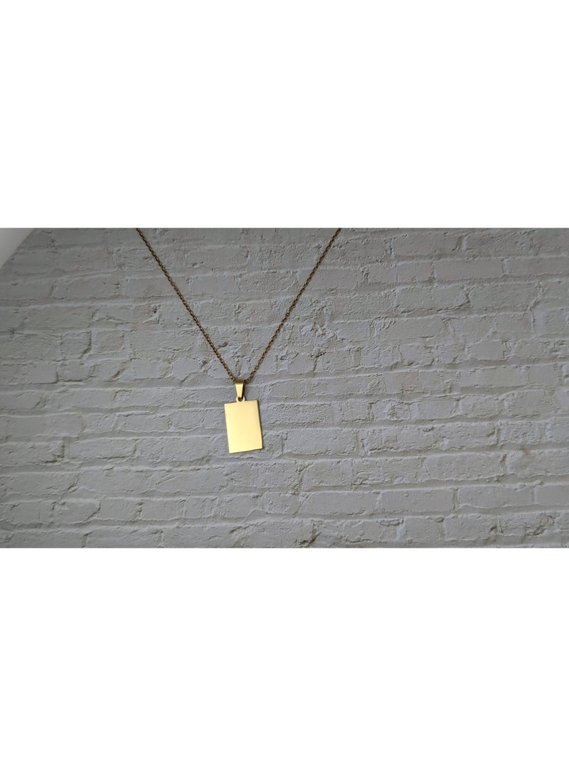 هدايا سومي قلادة باسم، هدية قلادة، هدية مجوهرات، قلادة مستطيلة، قلادة ذهبية، هدية مثالية - Image 3