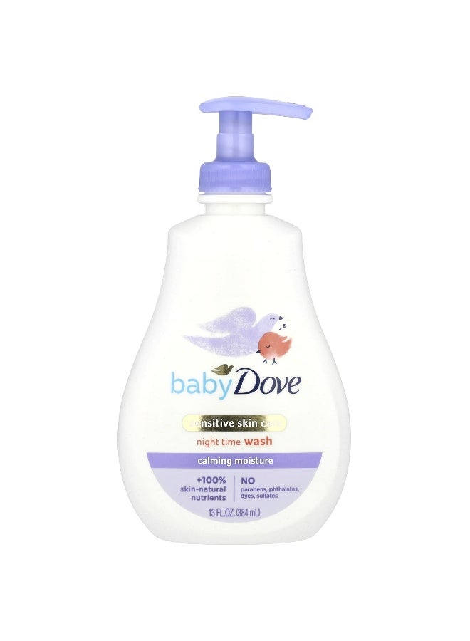 Dove, Baby, Sensitive Skin Care, Night Time Wash, Calming Moisture, 13 fl oz (384 ml) - Image 1