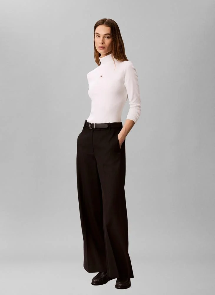 Calvin Klein Jeans  Ribbed Turtleneck Long Sleeve Top for Women | Best Price UAE