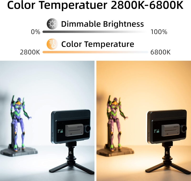 VILTROX 18W 2800K-6800K CRI 95+ On Camera LED Panel Video Light, 1800LUM Smartphone Control LED Key Light, Dimmable Photography Fill-in Lamp 10 Lighting Effects for Photography YouTube Tiktok - Image 4