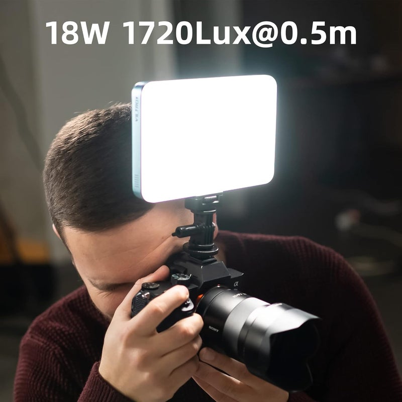 VILTROX 18W 2800K-6800K CRI 95+ On Camera LED Panel Video Light, 1800LUM Smartphone Control LED Key Light, Dimmable Photography Fill-in Lamp 10 Lighting Effects for Photography YouTube Tiktok - Image 2