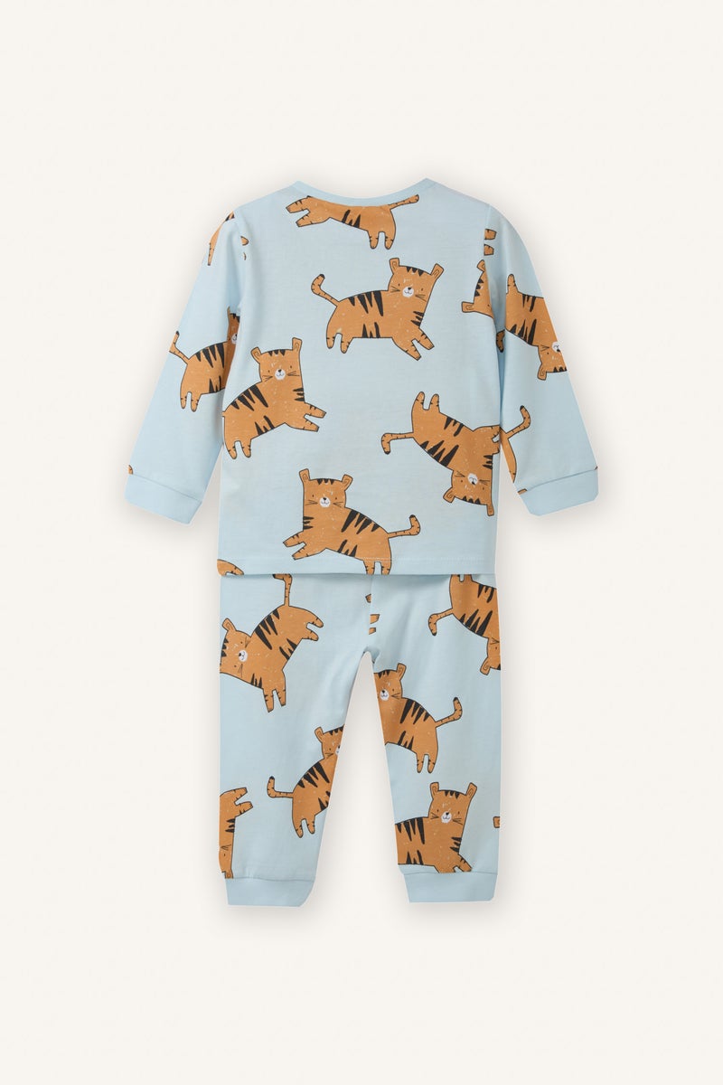 ديفاكتو طقم بيجاما بيبي اولادي قصة عادية - قطعتين - Image 4