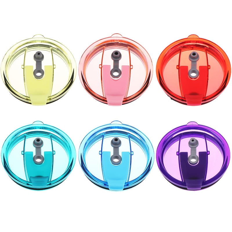 RUIYELE RUIYELE 6 Pieces 30 Oz Tumbler Lids Replacement Lids Spillproof Splash Resistant Lids Covers for Tumblers Cups 30 Oz