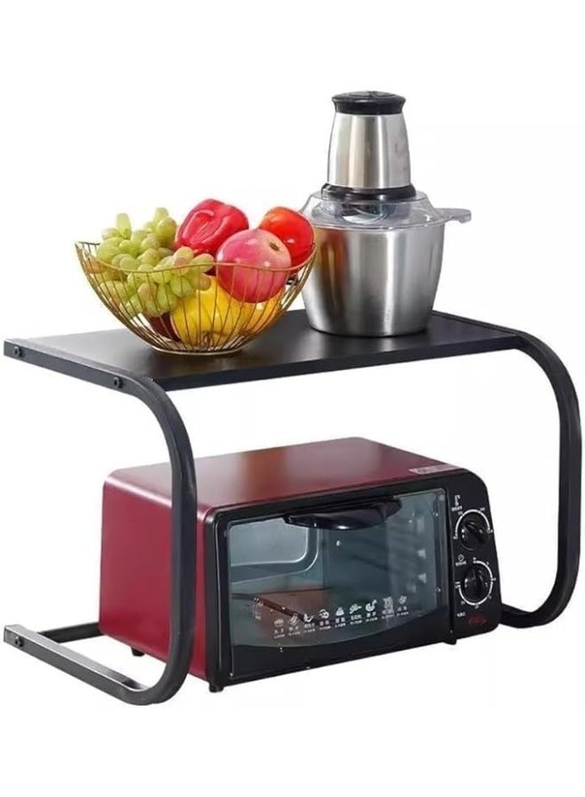 Metal Microwave Oven Rack, Kitchen Stand Counter Top Organize Shaped Multifunctional Kitchen Countertop Storage Rack for Home Storage Coffee Maker, Stand Mixer and Blender  - Image 1
