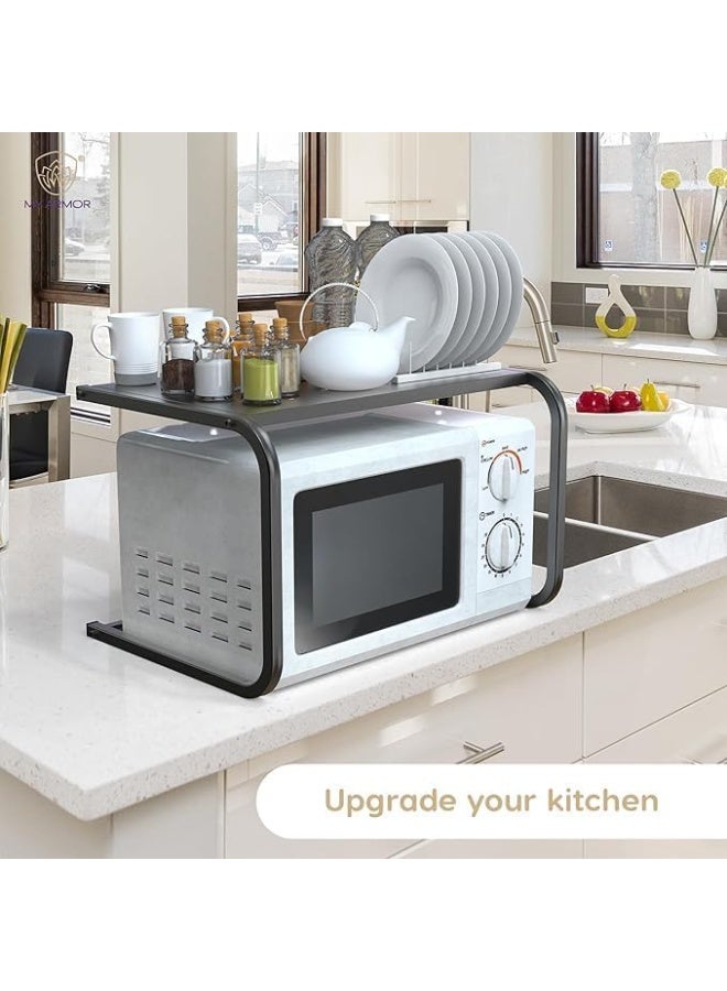 Metal Microwave Oven Rack, Kitchen Stand Counter Top Organize Shaped Multifunctional Kitchen Countertop Storage Rack for Home Storage Coffee Maker, Stand Mixer and Blender  - Image 4