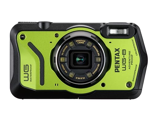 PENTAX WG-8 Green All-Weather Adventure Camera, Featuring Outstanding Waterproof, dustproof, Shock-Resistant Performance, Multi-Application Ring Light for Macro Photography and Webcam Function - Image 1
