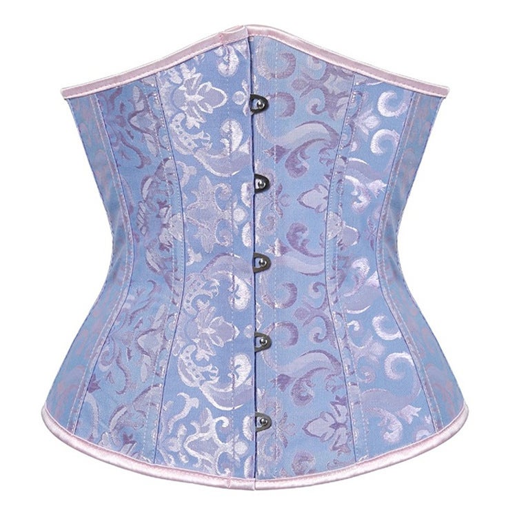 Vintage Corset Top, Jacquard Waist Shaper, Belly Control Bodice - Image 2