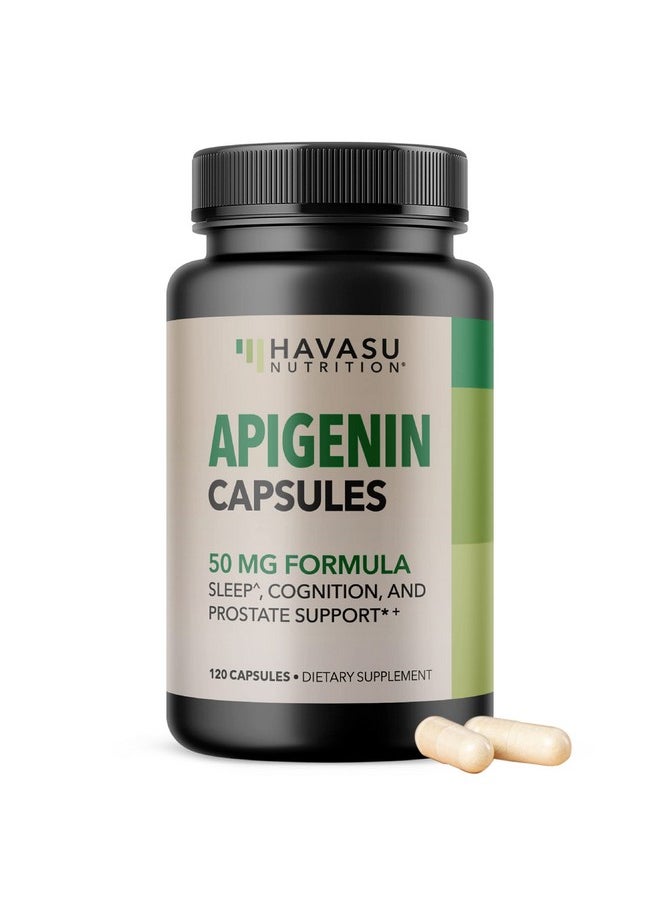 Havasu Nutrition - Apigenin 50Mg Supplement For Sleep Cognition  Natural Prostate Support For Men  Andrew Huberman Sleep Cocktail Supplement For Relaxation  Sleep Support  Nongmo Apigenin Mood Supplements - Image 1