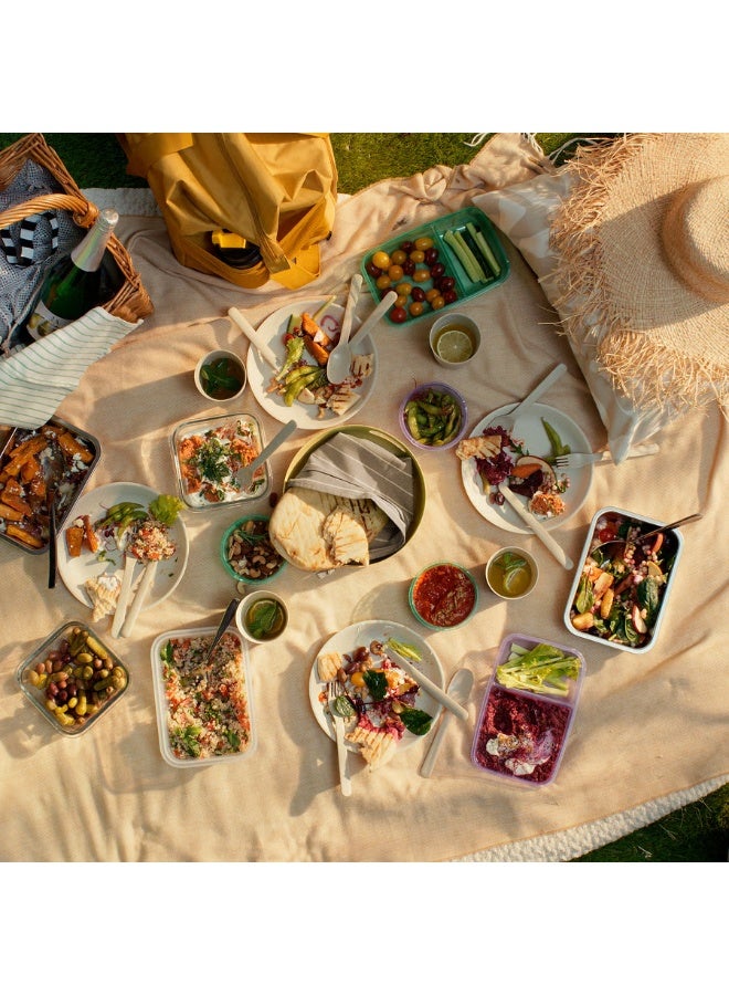 IKEA (IKEA) MARULK 21-Piece Picnic Set – Mixed Colours – Portable Outdoor Dining Set with Plates, Cups & Cutlery for 4 People - Image 3